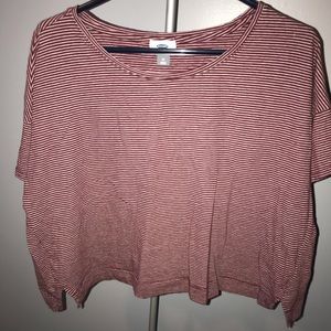 Red/White Stripe Crop Top